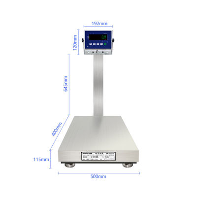 SOHE A1S 500KG 500*600 Нержавеющая сталь Платформа масштаб для морепродуктов и пищевых заводов