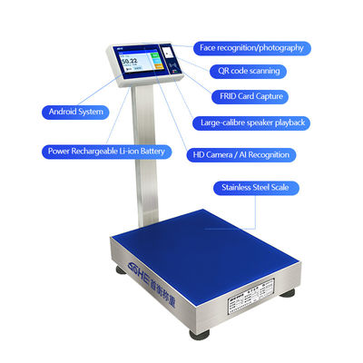 Синий 7-дюймовый Sohe Android Smart Scale с коллекцией карт ID/IC/RFID и системой входа-выхода из Интернета вещей